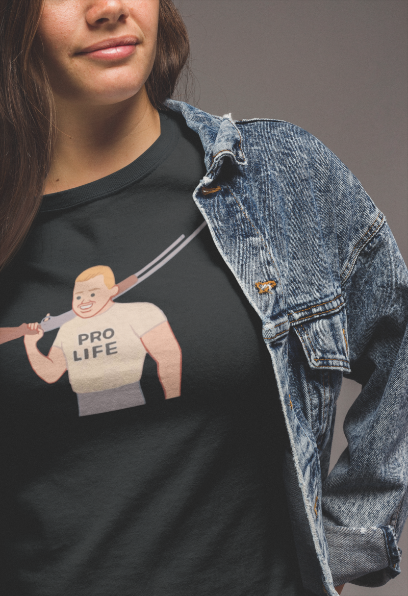 New! Pro Life Gun Guy of Unisex Softstyle T-Shirt - Image 2