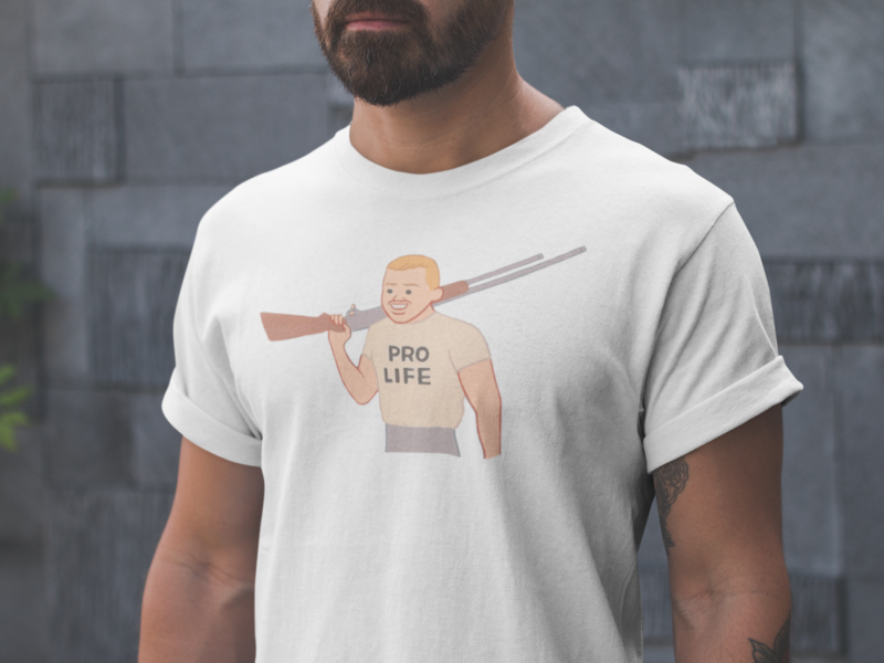 New! Pro Life Gun Guy of Unisex Softstyle T-Shirt - Image 4
