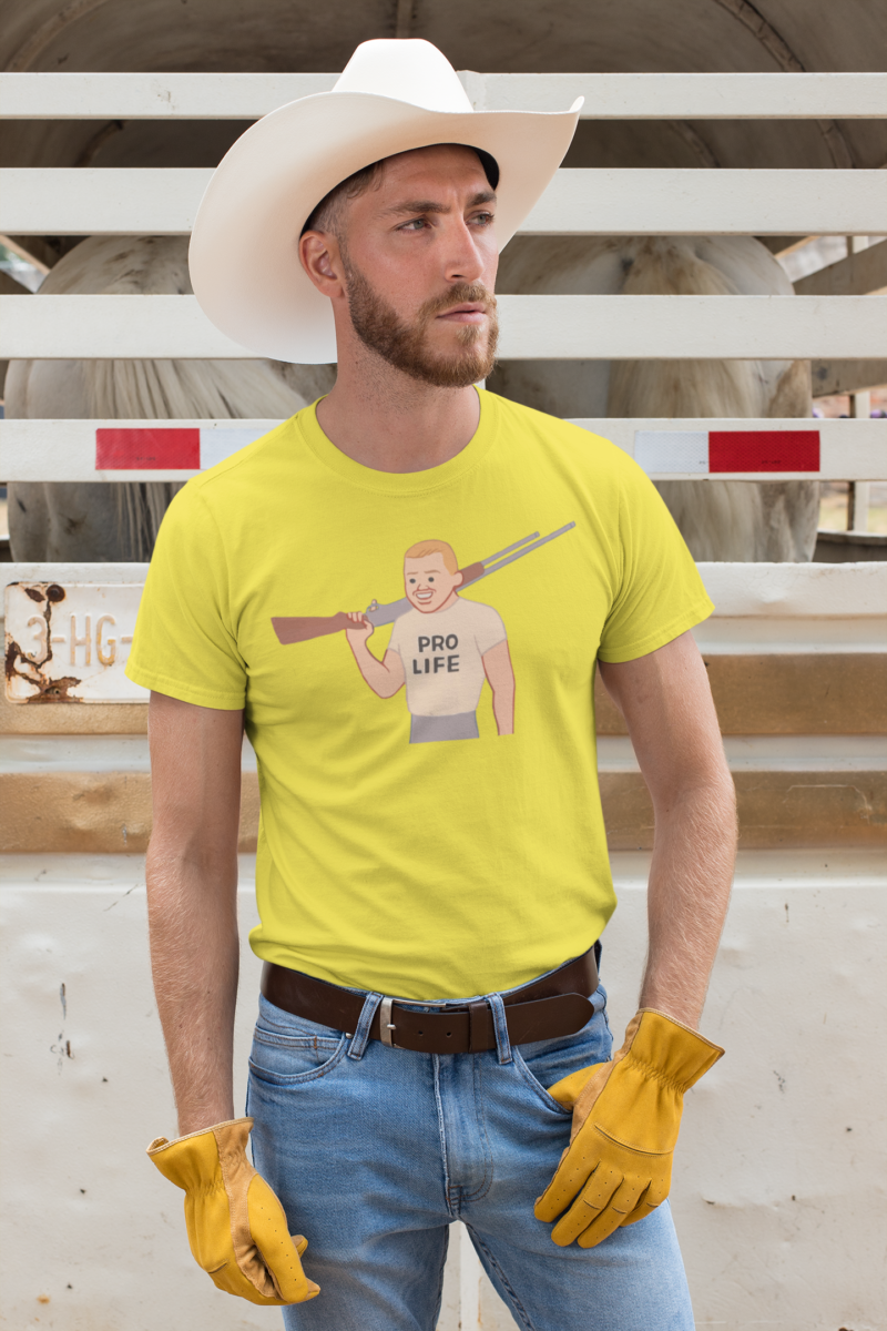 New! Pro Life Gun Guy of Unisex Softstyle T-Shirt - Image 3