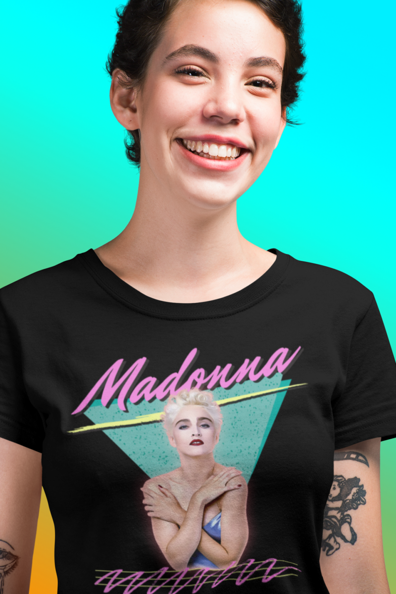 Madonna True Blue Era 1986 Inspired Unisex Softstyle T-Shirt - Image 2