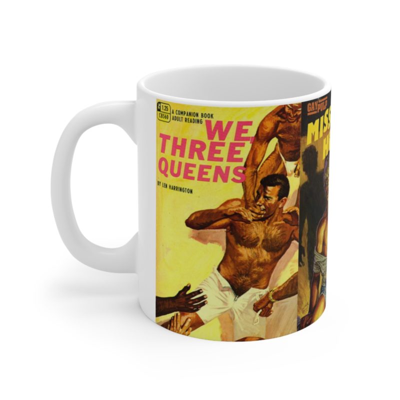Gay Pulp Fiction Ceramic Mug 11oz - Queer Pulp Covers Coffee Mug - Image 2