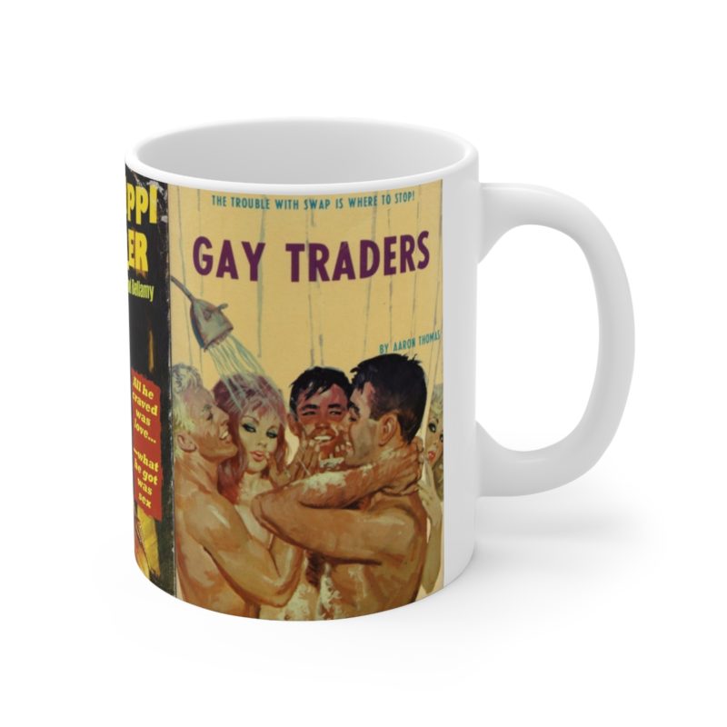Gay Pulp Fiction Ceramic Mug 11oz - Queer Pulp Covers Coffee Mug - Image 3
