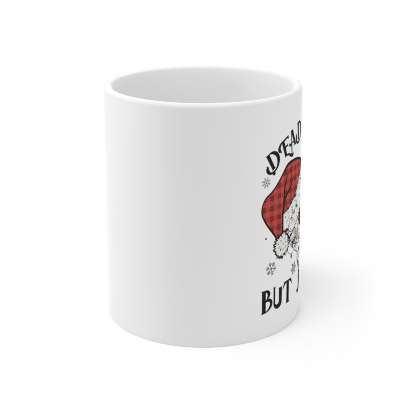 Dead Inside But Jolly AF - Christmas Skull Ceramic Mug 11oz - Image 2