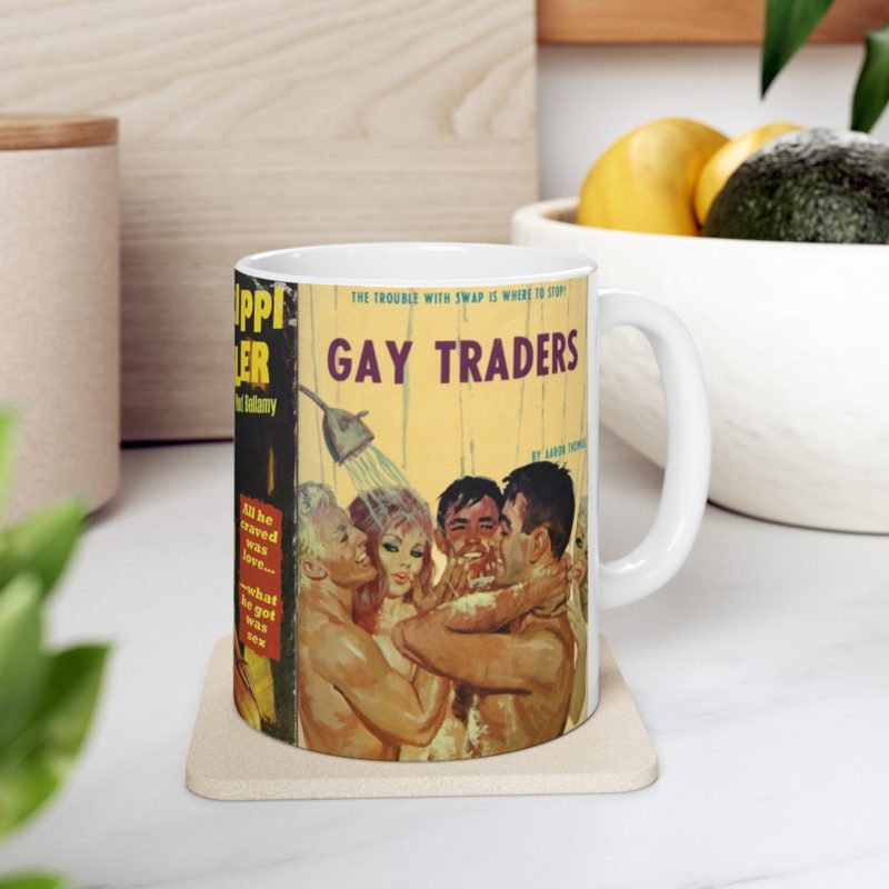 Gay Pulp Fiction Ceramic Mug 11oz - Queer Pulp Covers Coffee Mug - Image 7