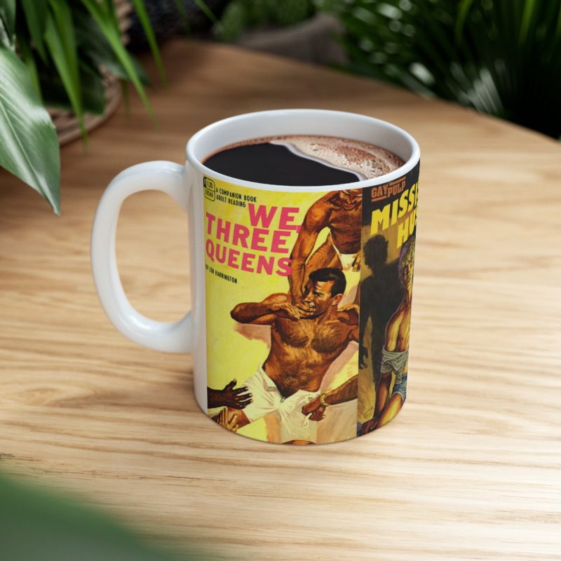 Gay Pulp Fiction Ceramic Mug 11oz - Queer Pulp Covers Coffee Mug - Image 8