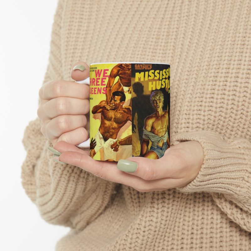 Gay Pulp Fiction Ceramic Mug 11oz - Queer Pulp Covers Coffee Mug - Image 10