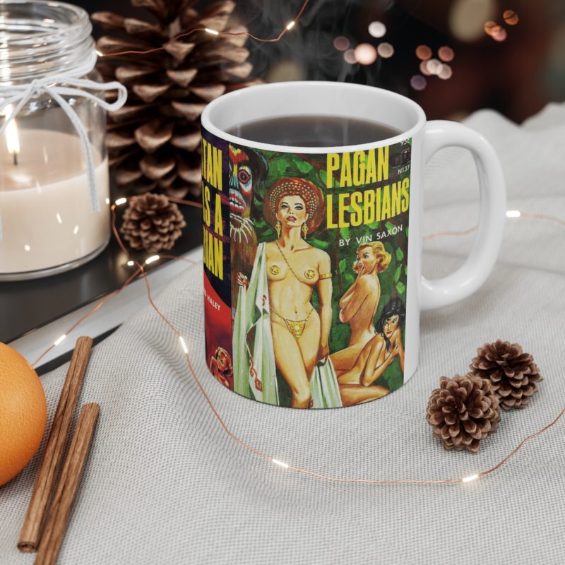 Lesbian Pulp Ceramic Mug 11oz - Image 4