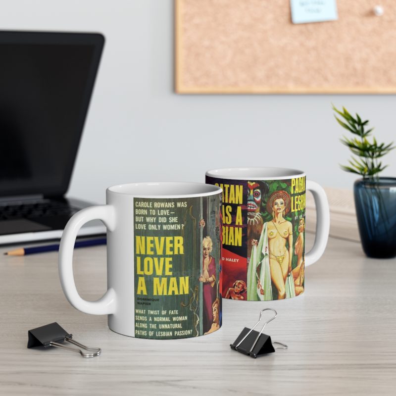 Lesbian Pulp Ceramic Mug 11oz - Image 5