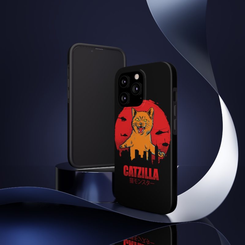Furious Orange Catzilla - Tough Phone Cases, Case-Mate - Image 2