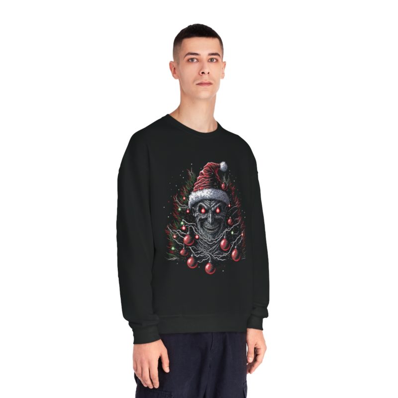 Demon Santa Monster Ugly Christmas Unisex NuBlend® Crewneck Sweatshirt - Image 3