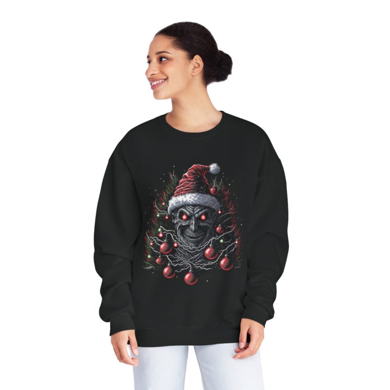 Demon Santa Monster Ugly Christmas Unisex NuBlend® Crewneck Sweatshirt - Image 4