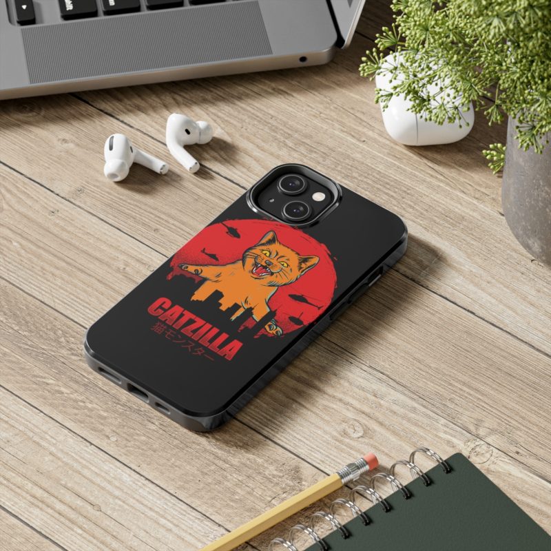 Furious Orange Catzilla - Tough Phone Cases, Case-Mate - Image 4