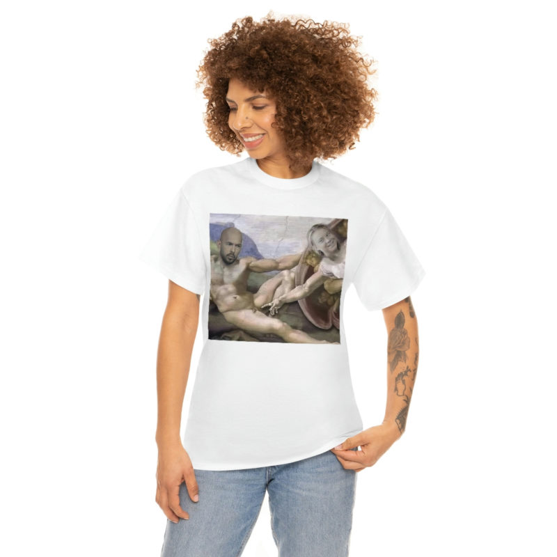 Greta Thunberg Michelangelo style Clapback To Andrew Tate Unisex Heavy Cotton Tee - Image 8