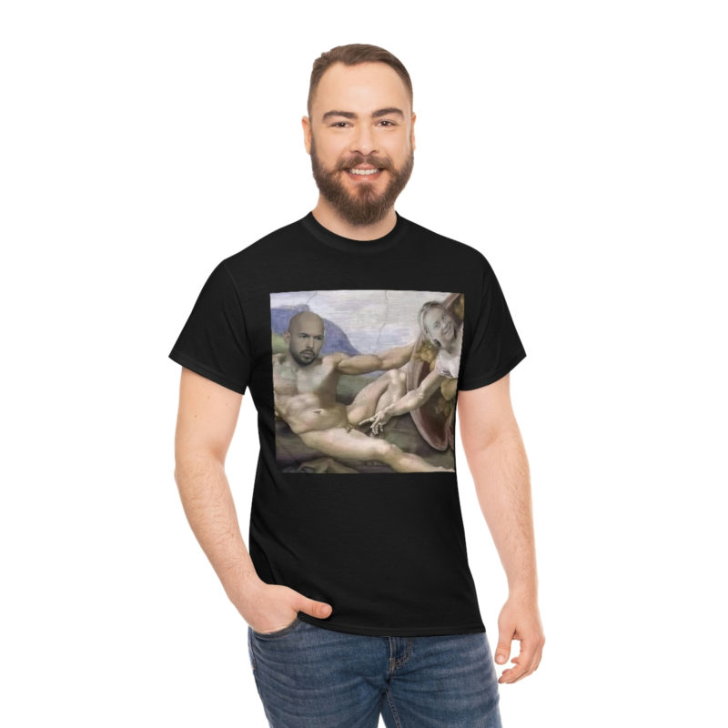 Greta Thunberg Michelangelo style Clapback To Andrew Tate Unisex Heavy Cotton Tee - Image 4