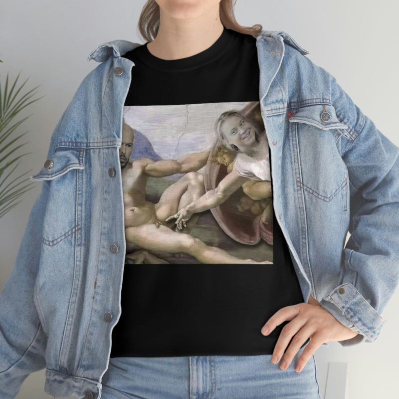 Greta Thunberg Michelangelo style Clapback To Andrew Tate Unisex Heavy Cotton Tee - Image 6