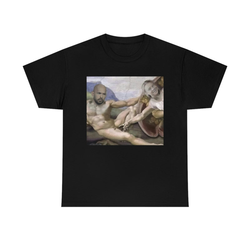 Greta Thunberg Michelangelo style Clapback To Andrew Tate Unisex Heavy Cotton Tee