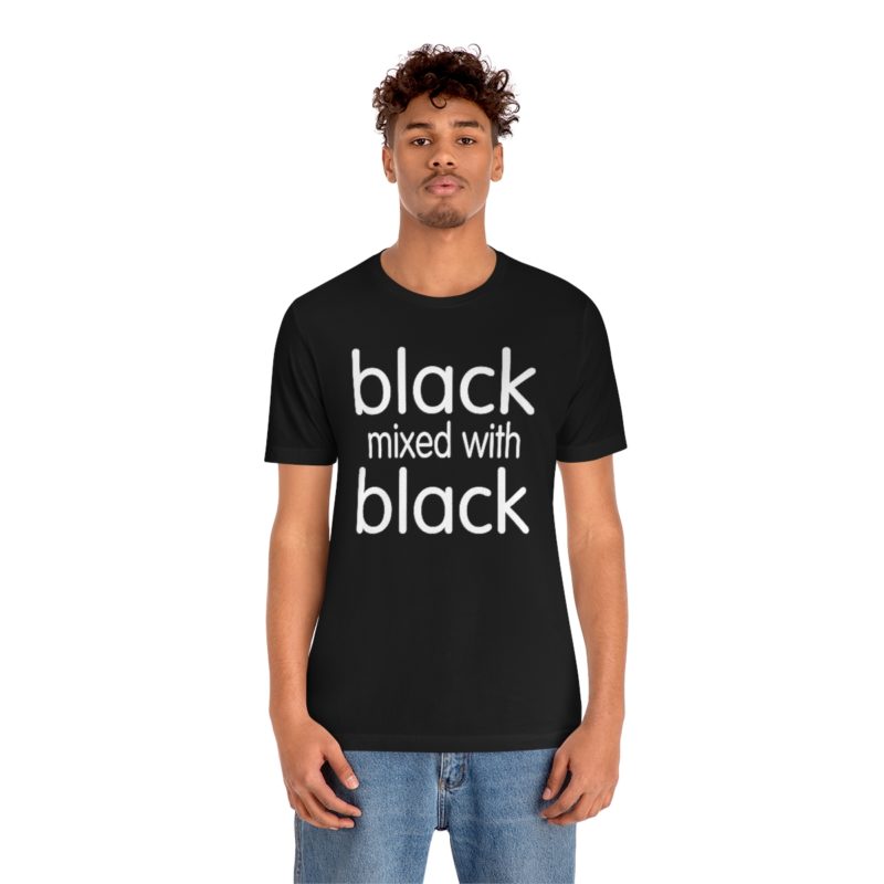 Black Mixed With Black - Unisex Jersey Short Sleeve Tee - Image 2