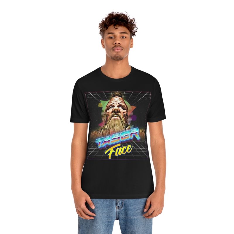 Taserface Retro 80s - Unisex Jersey Short Sleeve Tee. - Image 4
