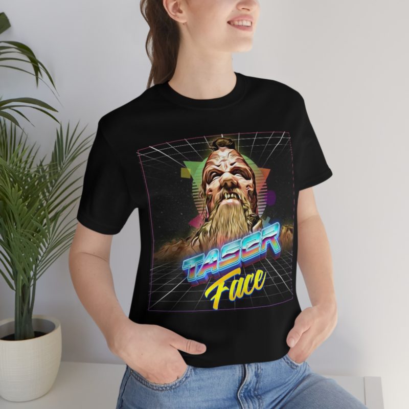Taserface Retro 80s - Unisex Jersey Short Sleeve Tee. - Image 3