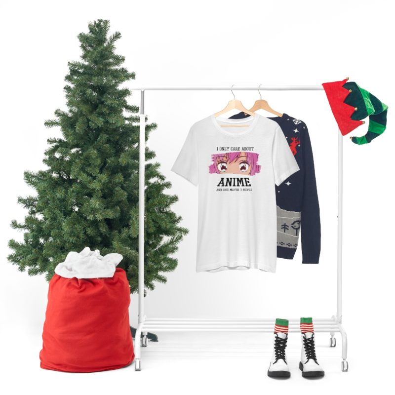 I Only Care About Anime and like maybe 3 people - Unisex Jersey Short Sleeve Tee - Image 17