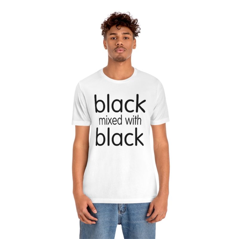 Black Mixed With Black - Unisex Jersey Short Sleeve Tee - Image 8