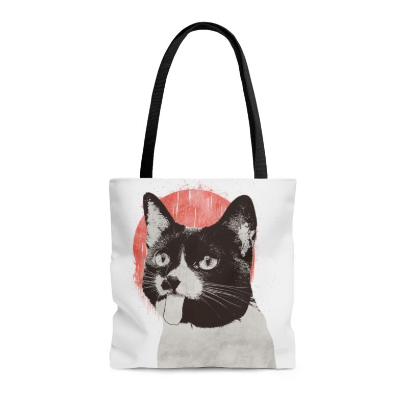Cat Illustration - Tongue Out Cute AOP Tote Bag