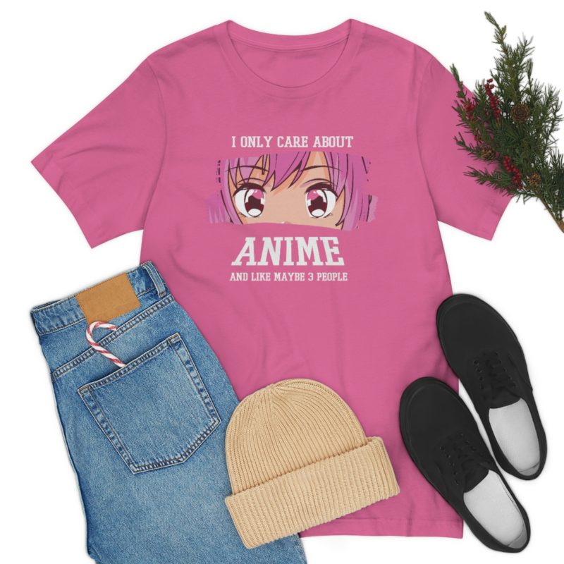 I Only Care About Anime and like maybe 3 people - Unisex Jersey Short Sleeve Tee - Image 97