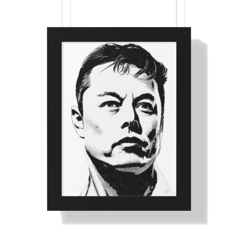 Telsa and Twitter CEO ELON MUSK Framed Vertical Poster - Image 4