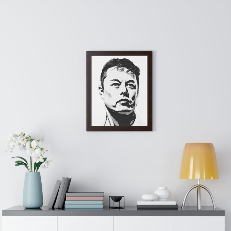 Telsa and Twitter CEO ELON MUSK Framed Vertical Poster - Image 23