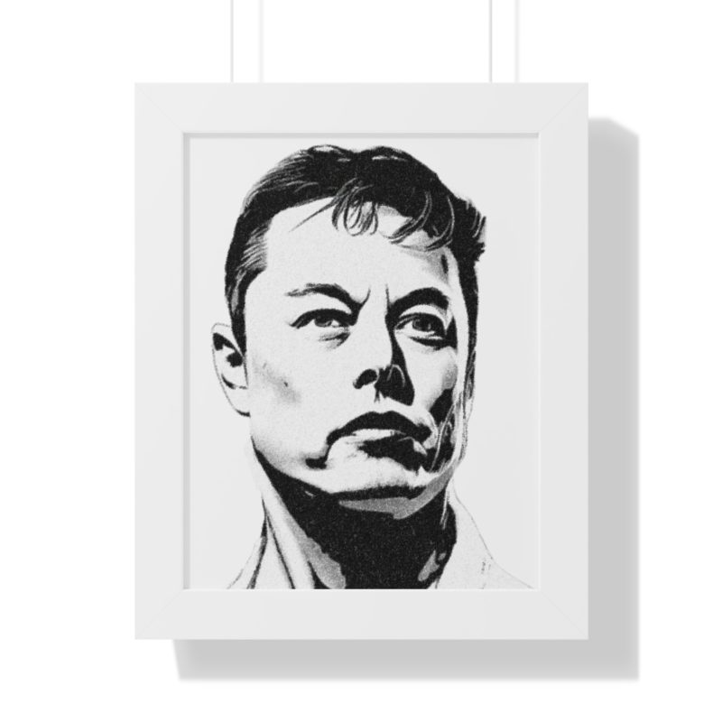 Telsa and Twitter CEO ELON MUSK Framed Vertical Poster - Image 43