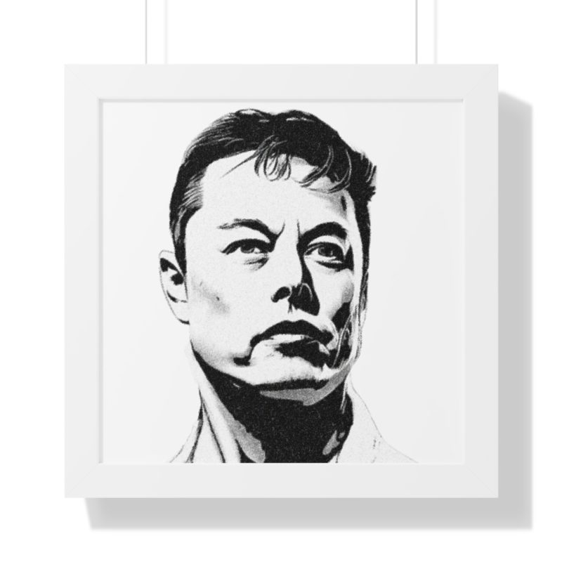 Telsa and Twitter CEO ELON MUSK Framed Vertical Poster - Image 19