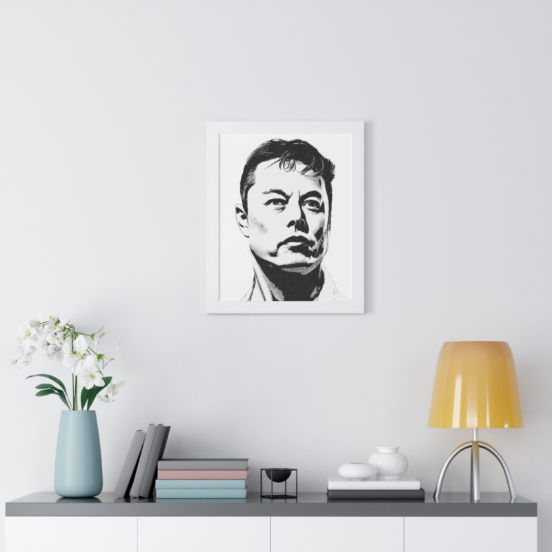 Telsa and Twitter CEO ELON MUSK Framed Vertical Poster - Image 26