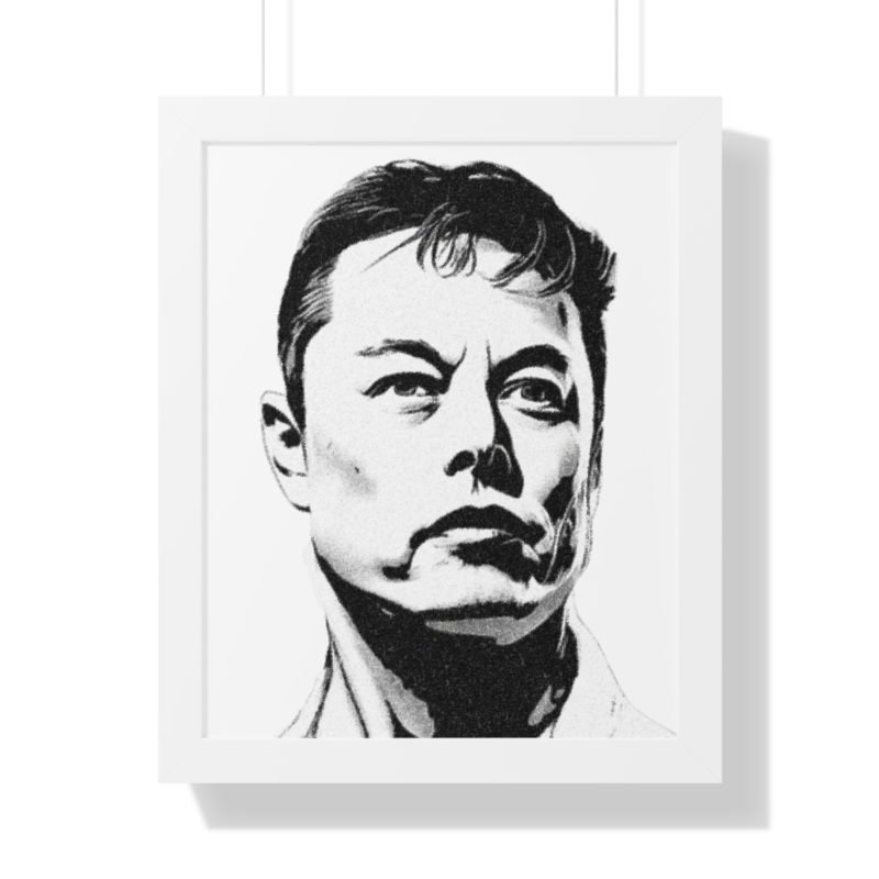 Telsa and Twitter CEO ELON MUSK Framed Vertical Poster - Image 25