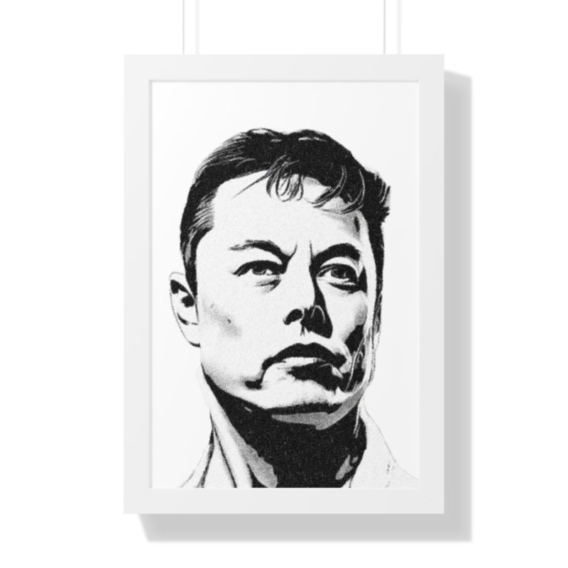 Telsa and Twitter CEO ELON MUSK Framed Vertical Poster - Image 34