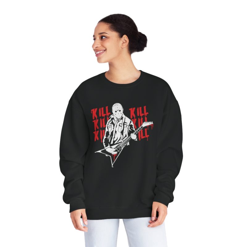 KILL KILL KILL - Jason Plays Death Metal Guitar Unisex NuBlend® Crewneck Sweatshirt - Image 3