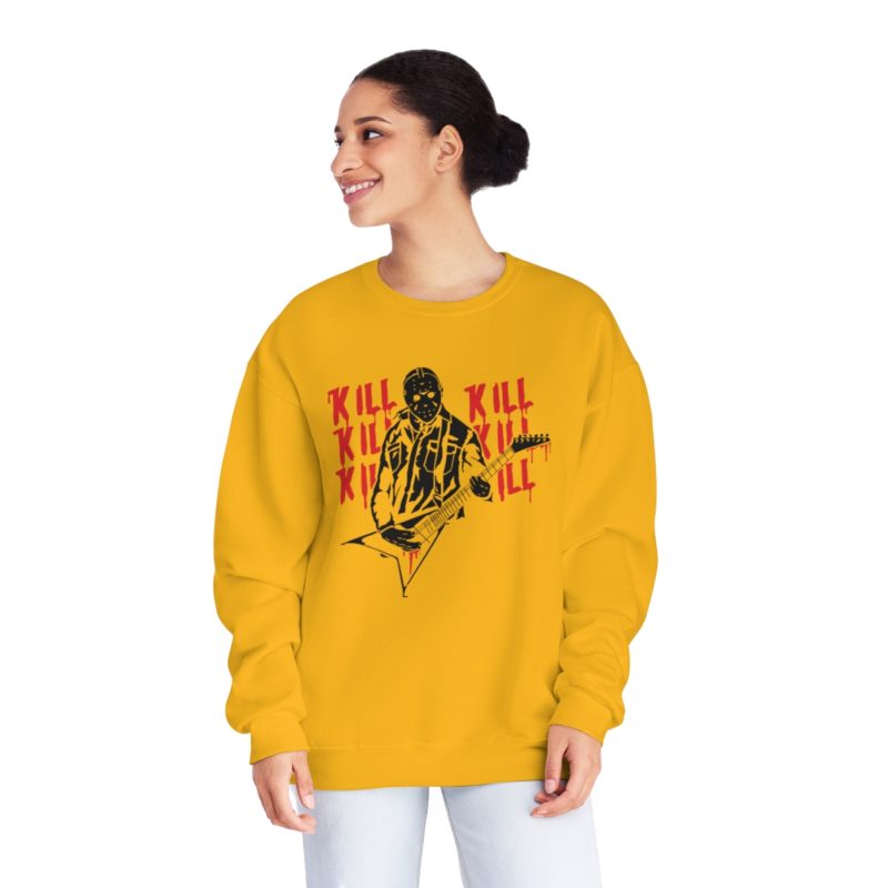 KILL KILL KILL - Jason Plays Death Metal Guitar Unisex NuBlend® Crewneck Sweatshirt - Image 6
