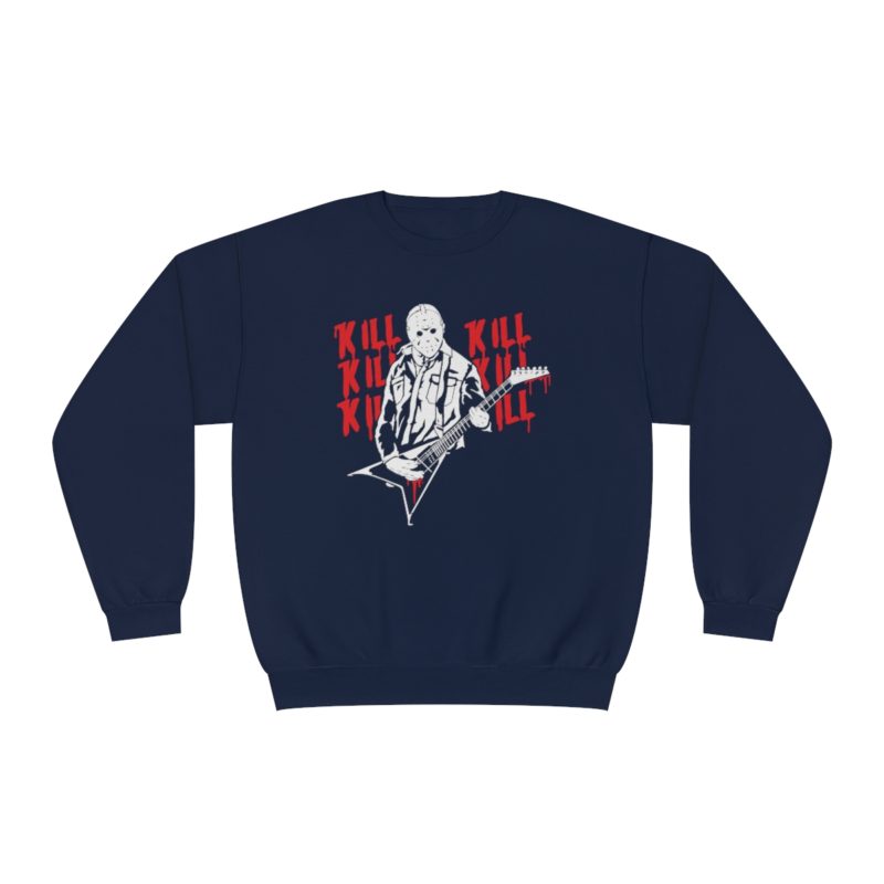 KILL KILL KILL - Jason Plays Death Metal Guitar Unisex NuBlend® Crewneck Sweatshirt - Image 13