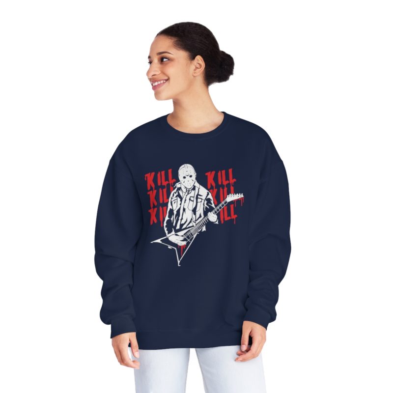 KILL KILL KILL - Jason Plays Death Metal Guitar Unisex NuBlend® Crewneck Sweatshirt - Image 15