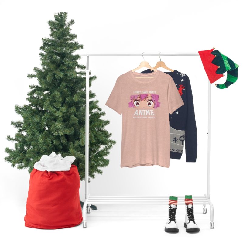 I Only Care About Anime and like maybe 3 people - Unisex Jersey Short Sleeve Tee - Image 26