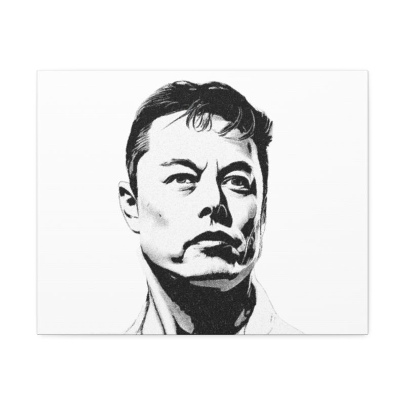 Elon Musk Black & White Canvas Stretched, 1.5'' Wall Art | For Home or Office - Image 29