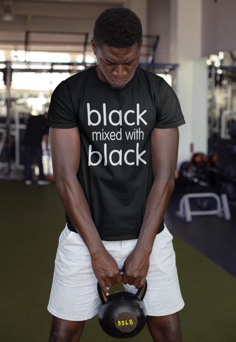 Black Mixed With Black - Unisex Jersey Short Sleeve Tee - Image 10