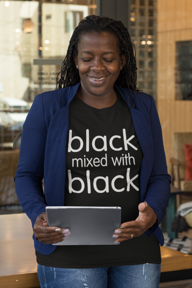Black Mixed With Black - Unisex Jersey Short Sleeve Tee - Image 4