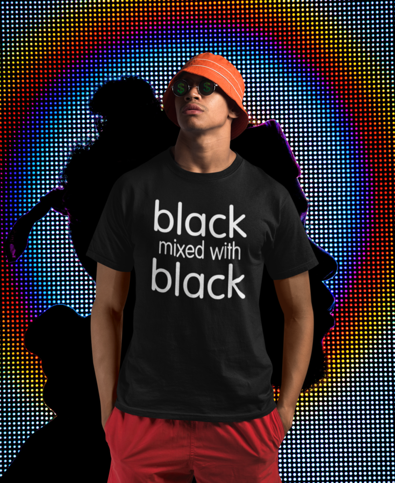 Black Mixed With Black - Unisex Jersey Short Sleeve Tee - Image 7