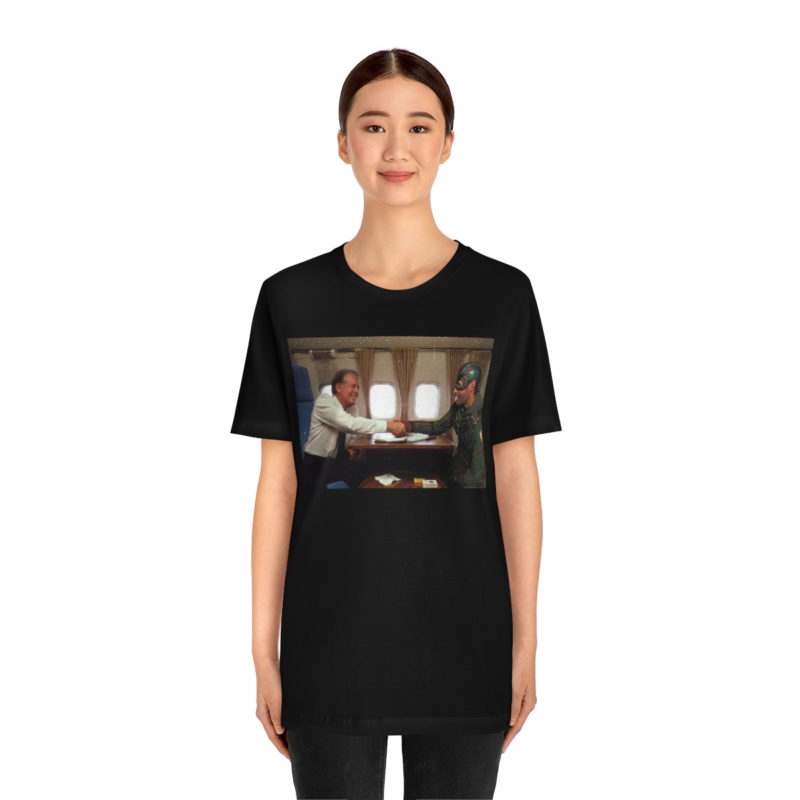 That Time When Solider Boy Rode Air Force One with President Jimmy Carter Unisex Jersey Short Sleeve Tee - Image 2