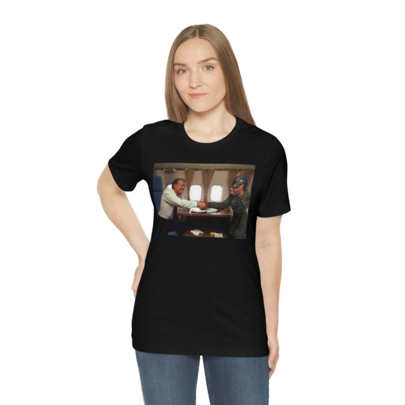 That Time When Solider Boy Rode Air Force One with President Jimmy Carter Unisex Jersey Short Sleeve Tee - Image 4