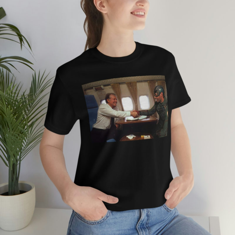 That Time When Solider Boy Rode Air Force One with President Jimmy Carter Unisex Jersey Short Sleeve Tee - Image 6