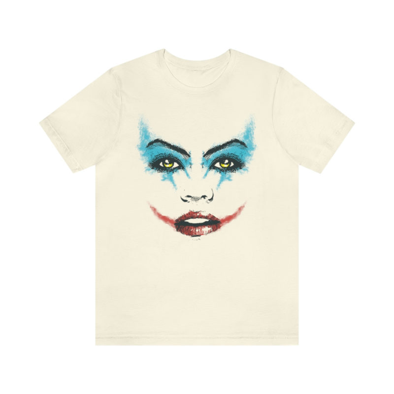 Female Joker Face Unisex Jersey Short Sleeve Tee - Image 10