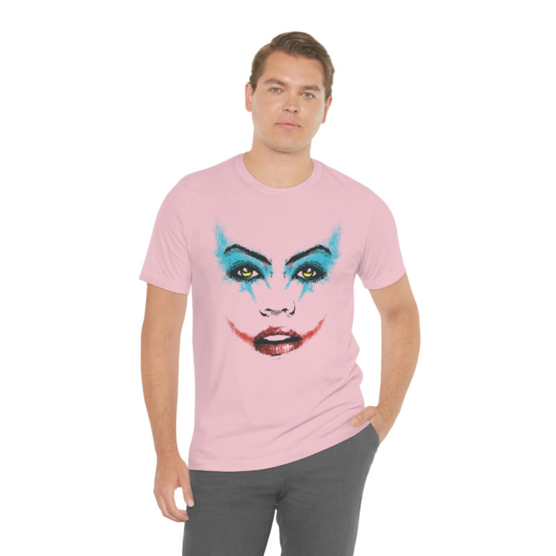 Female Joker Face Unisex Jersey Short Sleeve Tee - Image 50