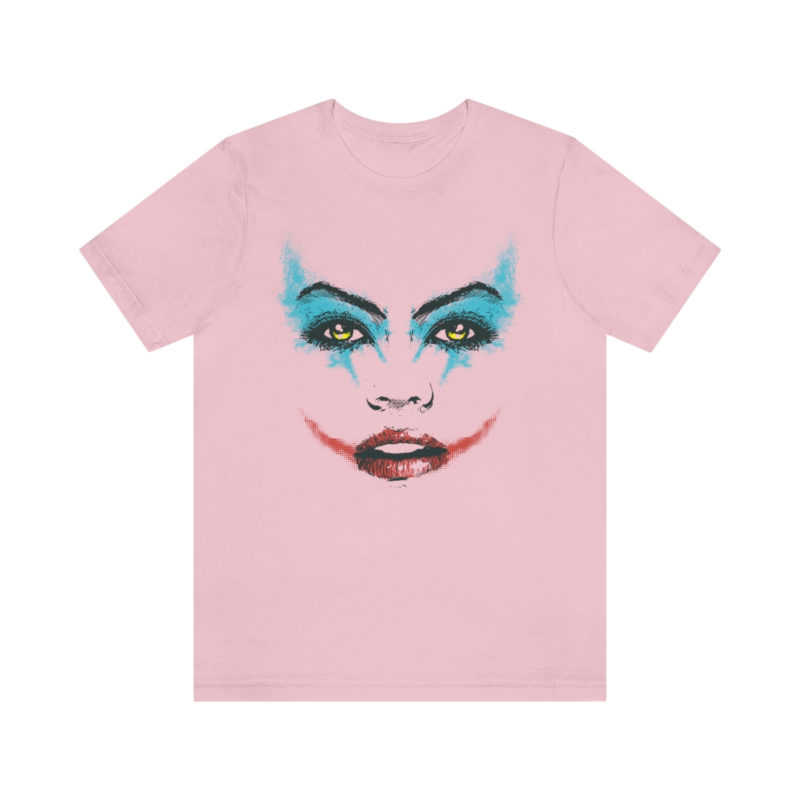 Female Joker Face Unisex Jersey Short Sleeve Tee - Image 46