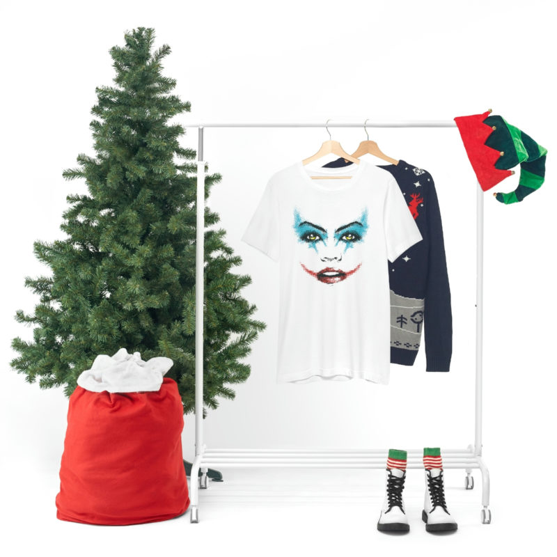 Female Joker Face Unisex Jersey Short Sleeve Tee - Image 8